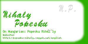 mihaly popesku business card